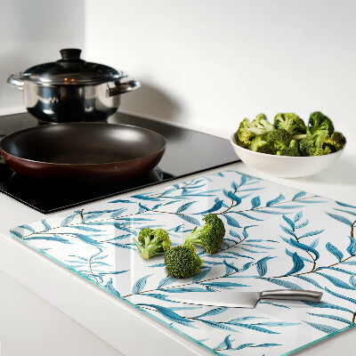 Tábua para cozinha Folhas em tons de azul