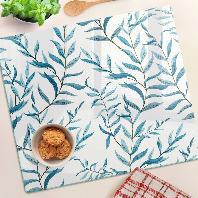 Tábua para cozinha Folhas em tons de azul