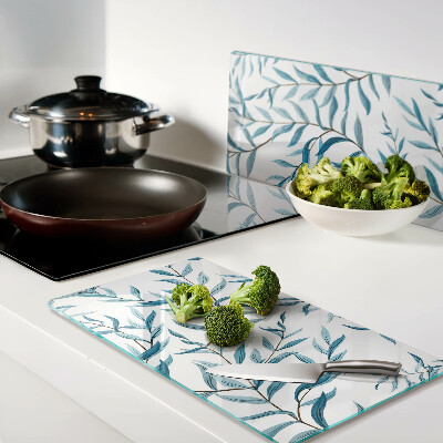 Tábua para cozinha Folhas em tons de azul