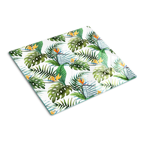 Tábua para corte Folhas e flores tropicais