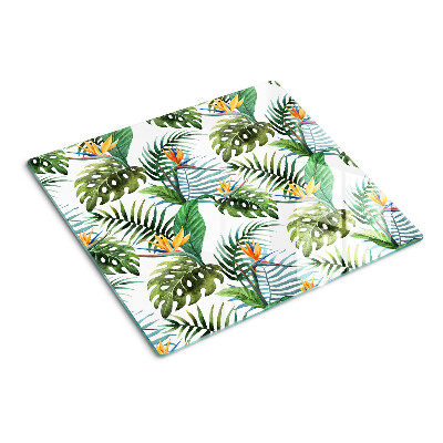 Tábua para corte Folhas e flores tropicais
