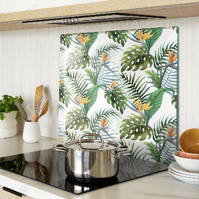 Tábua para corte Folhas e flores tropicais