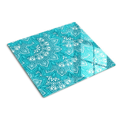 Tábua para corte Padrão de mandala em tons de azul