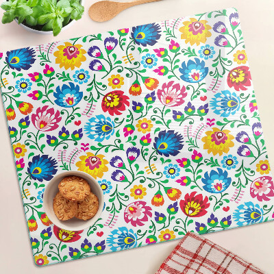 Tábua para corte Padrão floral folclórico