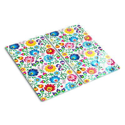 Tábua para corte Padrão floral folclórico