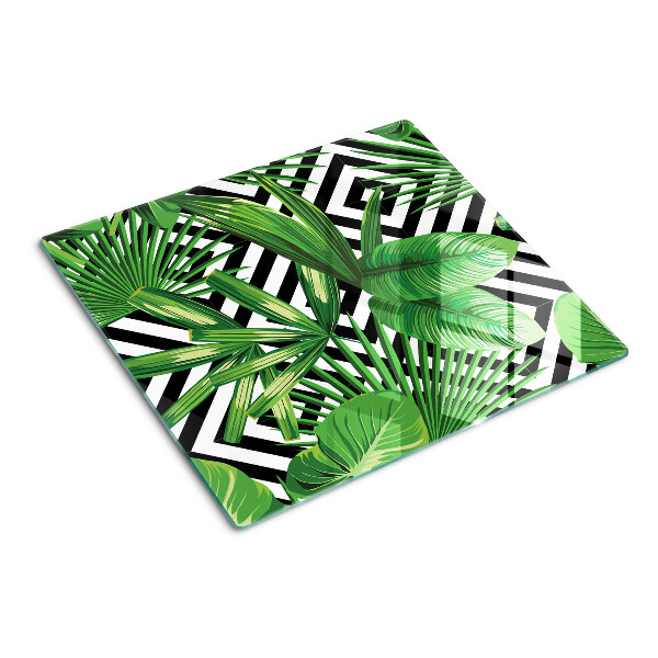 Tábua para corte Folhas tropicais em listras