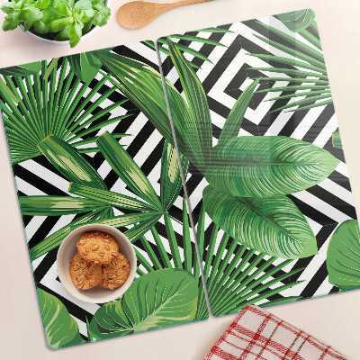 Tábua para corte Folhas tropicais em listras