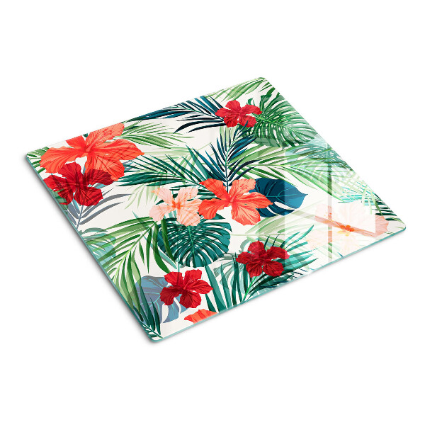 Tábua para cozinha Motivo de planta tropical com flores