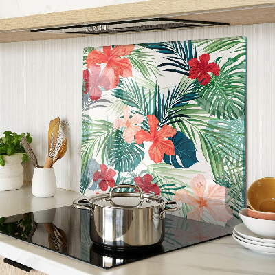 Tábua para cozinha Motivo de planta tropical com flores