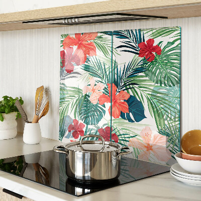 Tábua para cozinha Motivo de planta tropical com flores
