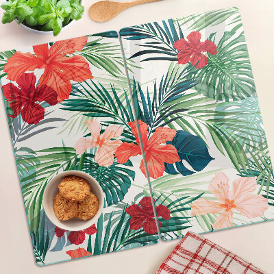 Tábua para cozinha Motivo de planta tropical com flores