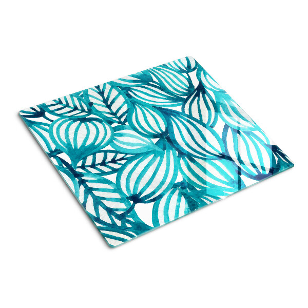 Tábua para corte Folhas em tons de turquesa
