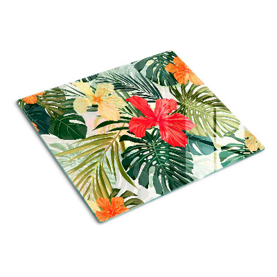 Tábua para cozinha Flores e folhas tropicais
