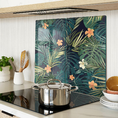 Tábua para corte Padrão tropical com folhas e flores