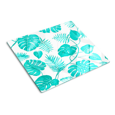 Tábua para cozinha Folhas tropicais em tons de verde