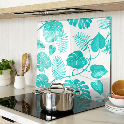 Tábua para cozinha Folhas tropicais em tons de verde