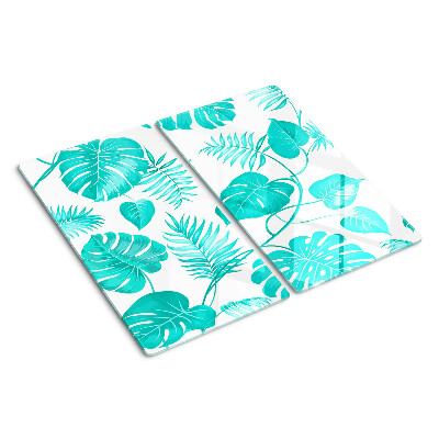 Tábua para cozinha Folhas tropicais em tons de verde