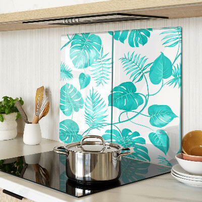 Tábua para cozinha Folhas tropicais em tons de verde