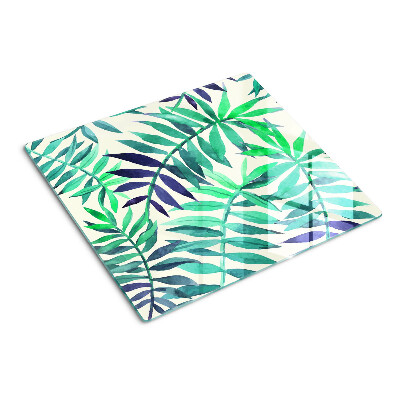 Tábua para cozinha Folhas de palmeira em estilo aquarela