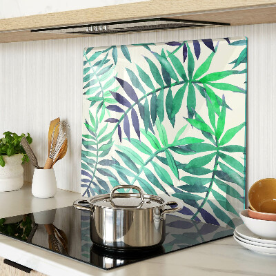 Tábua para cozinha Folhas de palmeira em estilo aquarela