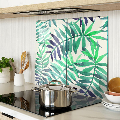 Tábua para cozinha Folhas de palmeira em estilo aquarela