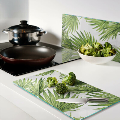 Tábua para cozinha Folhas de palmeira em tons de verde