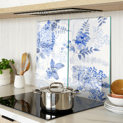 Tábua para corte Flores em tons de azul