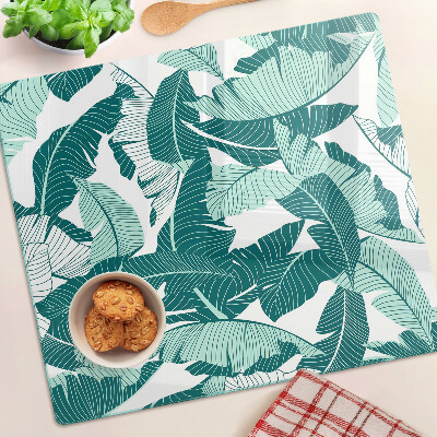 Tábua para corte Folhas tropicais em tons de verde