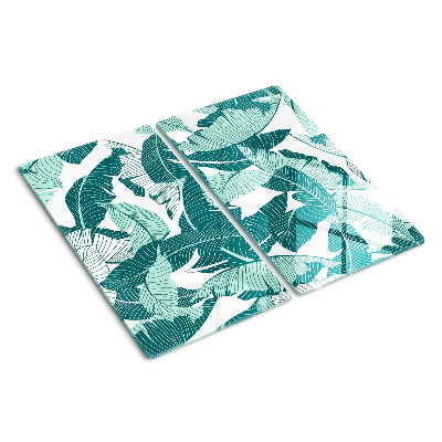 Tábua para corte Folhas tropicais em tons de verde
