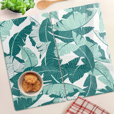 Tábua para corte Folhas tropicais em tons de verde