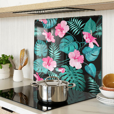Tábua para cozinha Flores e folhas tropicais