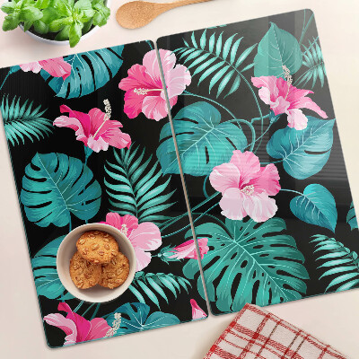 Tábua para cozinha Flores e folhas tropicais