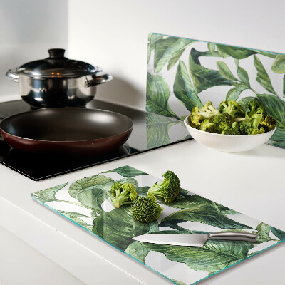 Tábua para corte Folhas de plantas tropicais