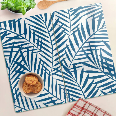 Tábua para cozinha Folhas de palmeira em tons de azul