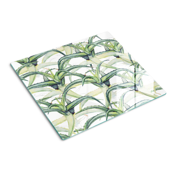 Tábua para corte Folhas de plantas em estilo aquarela