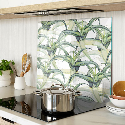 Tábua para corte Folhas de plantas em estilo aquarela