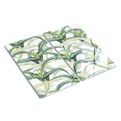 Tábua para corte Folhas de plantas em estilo aquarela