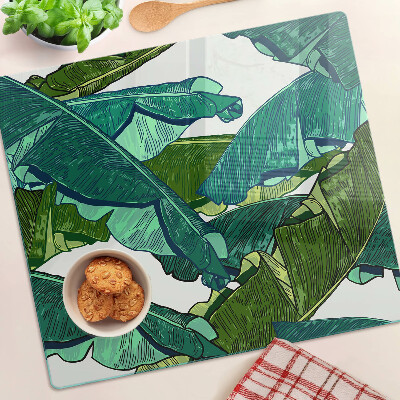 Tábua para cozinha Folhas de palmeira em tons de verde