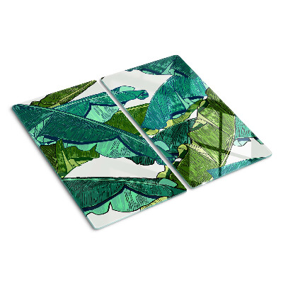 Tábua para cozinha Folhas de palmeira em tons de verde