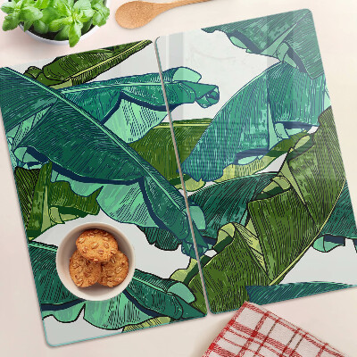 Tábua para cozinha Folhas de palmeira em tons de verde