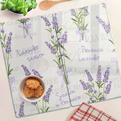 Tábua para corte Inscrições em lavanda e provençal