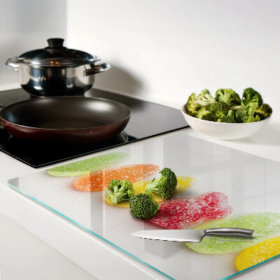 Tábua para cozinha Doces nas cores do arco-íris