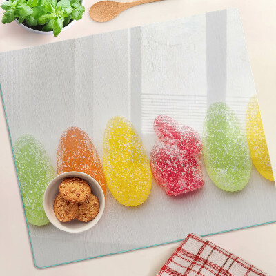 Tábua para cozinha Doces nas cores do arco-íris