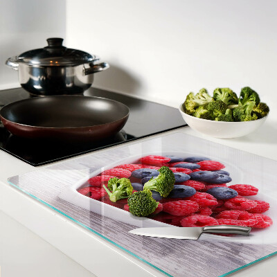 Tábua para corte Frutas em formato de coração