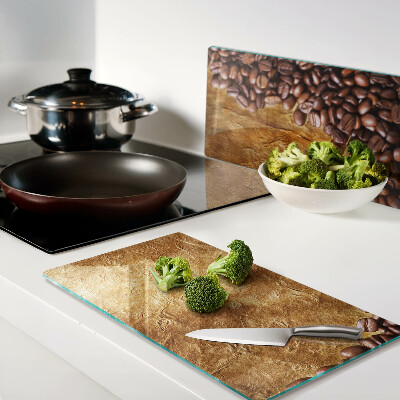 Tábua para corte Padrão de café e couro