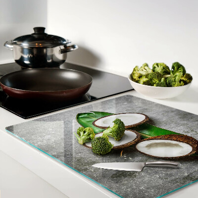 Tábua para corte Coco em fundo de concreto