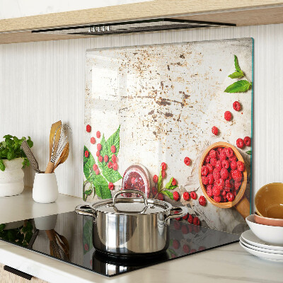 Tábua para cozinha Framboesas e folhas