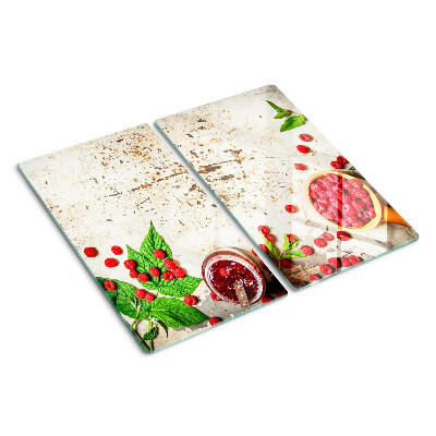 Tábua para cozinha Framboesas e folhas