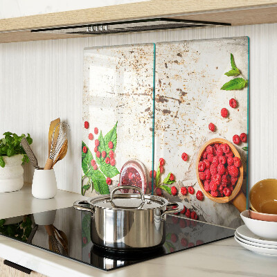 Tábua para cozinha Framboesas e folhas