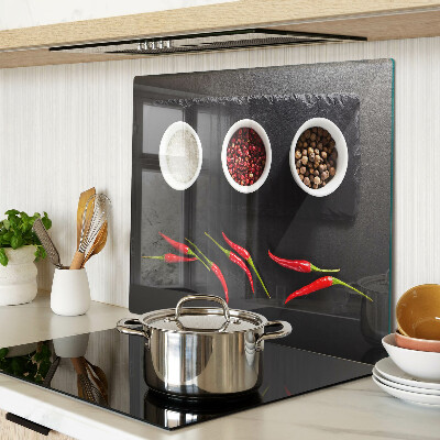 Tábua para cozinha Especiarias e pimentões vermelhos